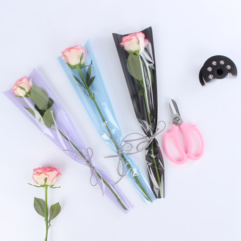 Wholesale Bouquet Bag & Flower Sleeve Single Rose Bag DZD 3+12cm*H45cm