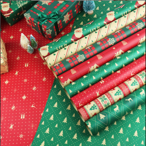 Wholesale Christmas Floral Decoration Paper SDNPZ-003(100pcs/bag) (20 sheets or 50 sheets can be customized) 50×70cm