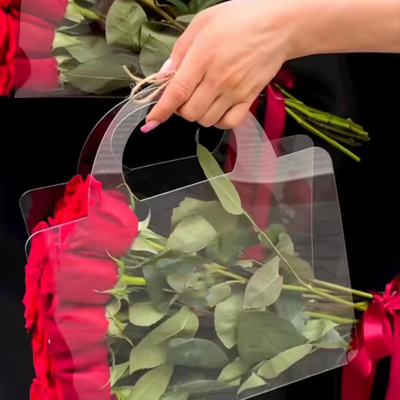 Wholesale Floral Gift Bag PVCQSSTB(Single Film)(10pcs/bag) 30cm+12cm×25cm