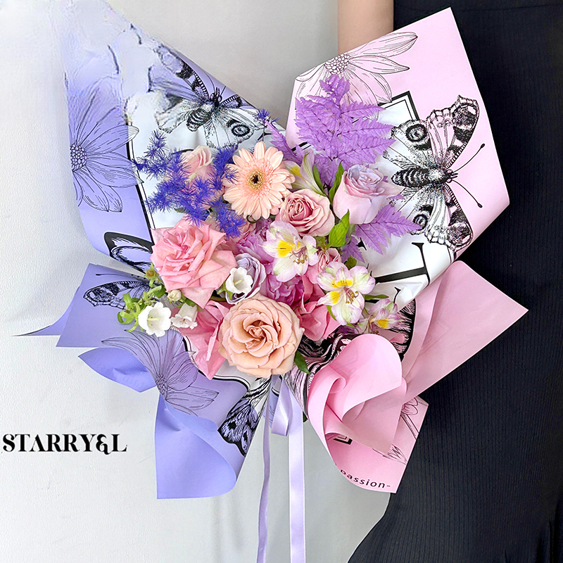 Wholesale Floral Wrapping Paper HMCD 57×57cm - Image 2