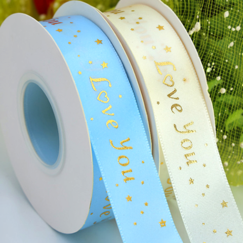 Wholesale Florist Ribbon TJZDLOVEYOU-2.5cm 5roll/pack 2.5cm×25Y