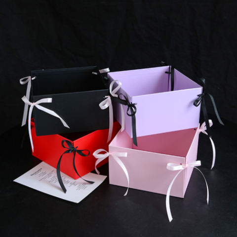 Wholesale Flower Gift Box TXBDLH (The color of the bow is random) 19.5×19.5×11.5CM