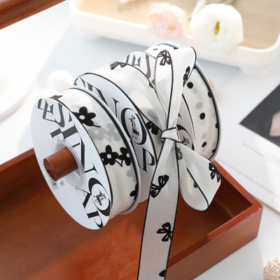 Wholesale Florist Ribbon WQSD 2.5CM 8 Rolls/Pack 2.5CM×15Y