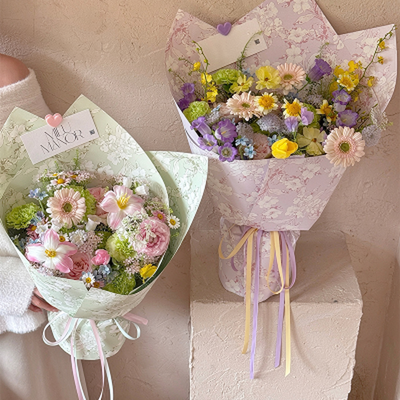 Korean Flower Wrapping Paper Sheets 35x50cm – Wholesale Bouquet Wrap (SZQY)
